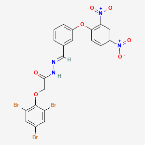 N'-{(E)-[3-(2,4-dinitrophenoxy)phenyl]methylidene}-2-(2,4,6-tribromophenoxy)acetohydrazide