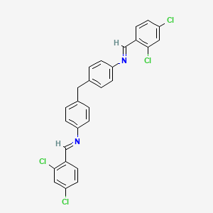 molecular formula C27H18Cl4N2 B11560212 4,4'-Methylenebis(N-(2,4-dichlorobenzylidene)aniline) 