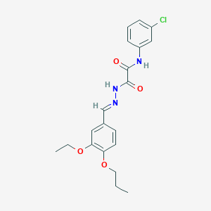 N-(3-chlorophenyl)-2-[(2E)-2-(3-ethoxy-4-propoxybenzylidene)hydrazinyl]-2-oxoacetamide