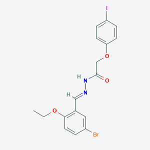 molecular formula C17H16BrIN2O3 B11560242 N'-[(E)-(5-bromo-2-ethoxyphenyl)methylidene]-2-(4-iodophenoxy)acetohydrazide 