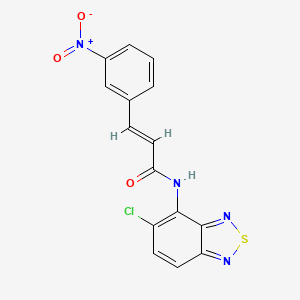 molecular formula C15H9ClN4O3S B11560245 (2E)-N-(5-chloro-2,1,3-benzothiadiazol-4-yl)-3-(3-nitrophenyl)prop-2-enamide 