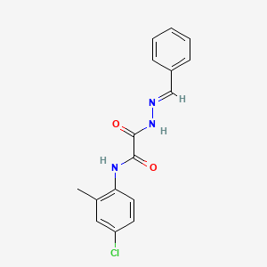 2-[(2E)-2-benzylidenehydrazinyl]-N-(4-chloro-2-methylphenyl)-2-oxoacetamide