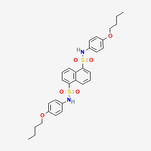 molecular formula C30H34N2O6S2 B11560325 N,N'-bis(4-butoxyphenyl)naphthalene-1,5-disulfonamide 