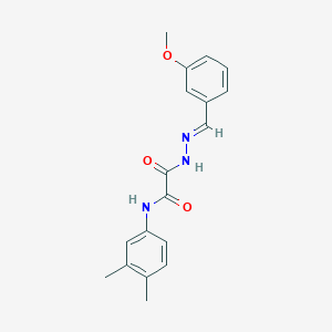 N-(3,4-dimethylphenyl)-2-[(2E)-2-(3-methoxybenzylidene)hydrazinyl]-2-oxoacetamide