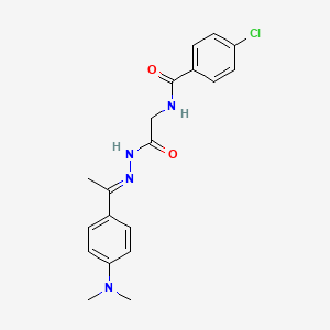 4-Chloro-N-({N'-[(1E)-1-[4-(dimethylamino)phenyl]ethylidene]hydrazinecarbonyl}methyl)benzamide