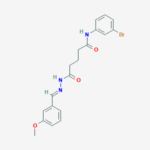 molecular formula C19H20BrN3O3 B11560368 N-(3-bromophenyl)-5-[(2E)-2-(3-methoxybenzylidene)hydrazinyl]-5-oxopentanamide 