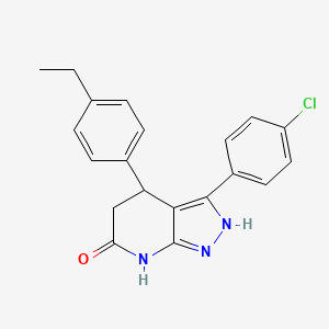 3-(4-chlorophenyl)-4-(4-ethylphenyl)-1,4,5,7-tetrahydro-6H-pyrazolo[3,4-b]pyridin-6-one