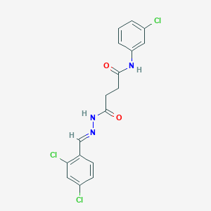 molecular formula C17H14Cl3N3O2 B11560390 N-(3-chlorophenyl)-4-[(2E)-2-(2,4-dichlorobenzylidene)hydrazino]-4-oxobutanamide 