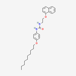 molecular formula C29H38N2O3 B11560400 1-[4-(Decyloxy)phenyl]-3-[2-(naphthalen-1-yloxy)ethyl]urea 