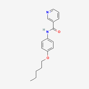 molecular formula C17H20N2O2 B11560404 N-[4-(pentyloxy)phenyl]pyridine-3-carboxamide 