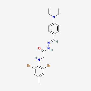 molecular formula C20H24Br2N4O B11560406 2-[(2,6-Dibromo-4-methylphenyl)amino]-N'-[(E)-[4-(diethylamino)phenyl]methylidene]acetohydrazide 