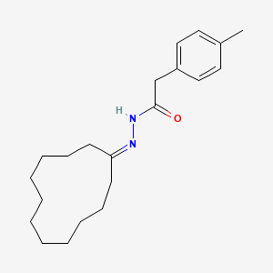 N'-cyclododecylidene-2-(4-methylphenyl)acetohydrazide