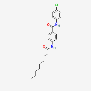 molecular formula C23H29ClN2O2 B11560436 N-(4-chlorophenyl)-4-(decanoylamino)benzamide 