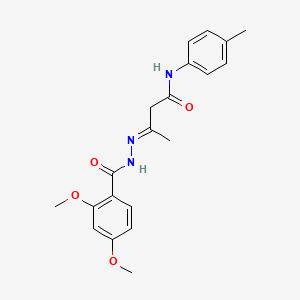 (3E)-3-{2-[(2,4-dimethoxyphenyl)carbonyl]hydrazinylidene}-N-(4-methylphenyl)butanamide