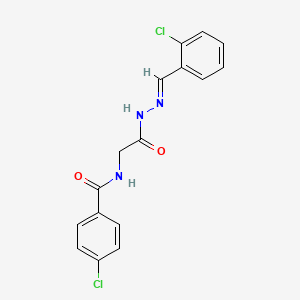 4-Chloro-N-(2-(2-(2-chlorobenzylidene)hydrazino)-2-oxoethyl)benzamide