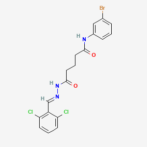 N-(3-Bromophenyl)-4-{N'-[(E)-(2,6-dichlorophenyl)methylidene]hydrazinecarbonyl}butanamide