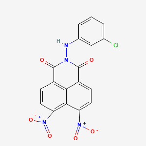 molecular formula C18H9ClN4O6 B11560496 2-(3-chloroanilino)-6,7-dinitro-1H-benzo[de]isoquinoline-1,3(2H)-dione 