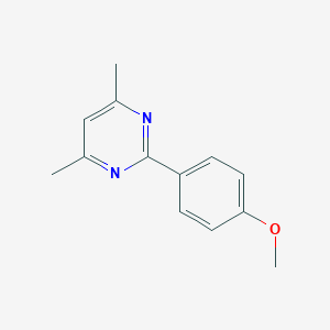 molecular formula C13H14N2O B115605 4,6-Dimethyl-2-(4-methoxyphenyl)pyrimidine CAS No. 154499-87-3