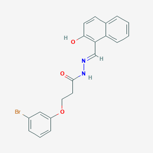 molecular formula C20H17BrN2O3 B11560510 3-(3-bromophenoxy)-N'-[(E)-(2-hydroxynaphthalen-1-yl)methylidene]propanehydrazide 