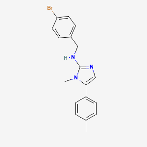 molecular formula C18H18BrN3 B11560553 N-(4-bromobenzyl)-1-methyl-5-(4-methylphenyl)-1H-imidazol-2-amine 