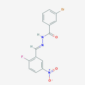 3-bromo-N'-[(E)-(2-fluoro-5-nitrophenyl)methylidene]benzohydrazide