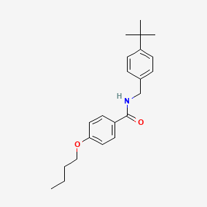 molecular formula C22H29NO2 B11560615 4-butoxy-N-[(4-tert-butylphenyl)methyl]benzamide 