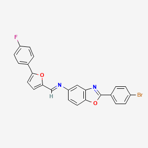 2-(4-bromophenyl)-N-{(E)-[5-(4-fluorophenyl)furan-2-yl]methylidene}-1,3-benzoxazol-5-amine