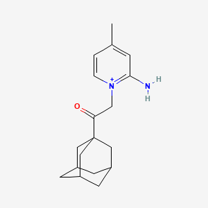 1-[2-(Adamantan-1-YL)-2-oxoethyl]-2-amino-4-methylpyridin-1-ium