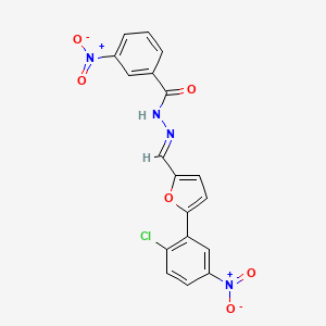 N'-[(E)-[5-(2-Chloro-5-nitrophenyl)furan-2-YL]methylidene]-3-nitrobenzohydrazide