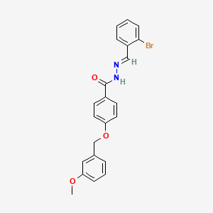 molecular formula C22H19BrN2O3 B11560658 N'-[(E)-(2-bromophenyl)methylidene]-4-[(3-methoxybenzyl)oxy]benzohydrazide 