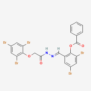 2,4-dibromo-6-[(E)-{2-[(2,4,6-tribromophenoxy)acetyl]hydrazinylidene}methyl]phenyl benzoate