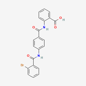 2-{[(4-{[(2-Bromophenyl)carbonyl]amino}phenyl)carbonyl]amino}benzoic acid