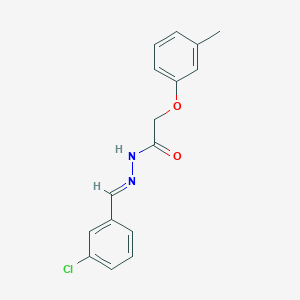 molecular formula C16H15ClN2O2 B11560675 N'-[(E)-(3-chlorophenyl)methylidene]-2-(3-methylphenoxy)acetohydrazide 