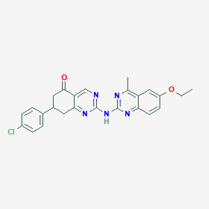 7-(4-chlorophenyl)-2-[(6-ethoxy-4-methylquinazolin-2-yl)amino]-7,8-dihydroquinazolin-5(6H)-one