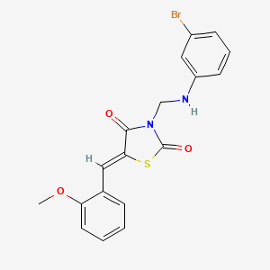 (5Z)-3-{[(3-bromophenyl)amino]methyl}-5-(2-methoxybenzylidene)-1,3-thiazolidine-2,4-dione