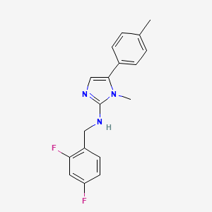 molecular formula C18H17F2N3 B11560691 N-(2,4-difluorobenzyl)-1-methyl-5-(4-methylphenyl)-1H-imidazol-2-amine 