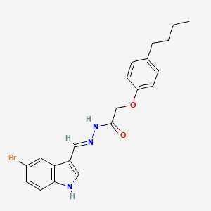 N'-[(E)-(5-bromo-1H-indol-3-yl)methylidene]-2-(4-butylphenoxy)acetohydrazide