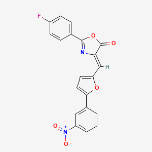 (4Z)-2-(4-fluorophenyl)-4-{[5-(3-nitrophenyl)furan-2-yl]methylidene}-1,3-oxazol-5(4H)-one