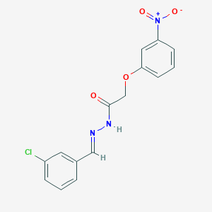 molecular formula C15H12ClN3O4 B11560722 N'-[(E)-(3-chlorophenyl)methylidene]-2-(3-nitrophenoxy)acetohydrazide 