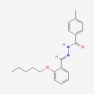 molecular formula C20H24N2O2 B11560738 4-Methyl-N'-[(E)-[2-(pentyloxy)phenyl]methylidene]benzohydrazide 