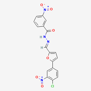 N'-[(E)-[5-(4-Chloro-3-nitrophenyl)furan-2-YL]methylidene]-3-nitrobenzohydrazide