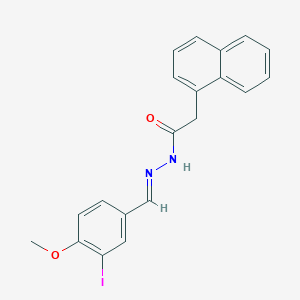 molecular formula C20H17IN2O2 B11560852 N'-[(E)-(3-iodo-4-methoxyphenyl)methylidene]-2-(naphthalen-1-yl)acetohydrazide 