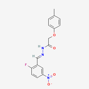 N'-[(E)-(2-fluoro-5-nitrophenyl)methylidene]-2-(4-methylphenoxy)acetohydrazide