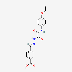 molecular formula C18H17N3O5 B11560871 4-[(E)-(2-{[(4-ethoxyphenyl)amino](oxo)acetyl}hydrazinylidene)methyl]benzoic acid 