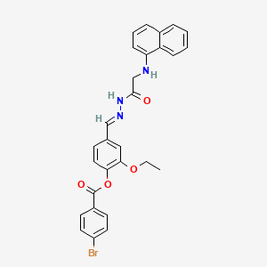 2-Ethoxy-4-[(E)-({2-[(naphthalen-1-YL)amino]acetamido}imino)methyl]phenyl 4-bromobenzoate