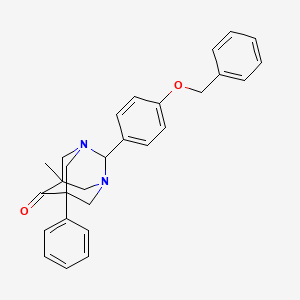 2-[4-(Benzyloxy)phenyl]-5-methyl-7-phenyl-1,3-diazatricyclo[3.3.1.1~3,7~]decan-6-one