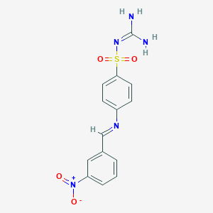 molecular formula C14H13N5O4S B11560914 N-carbamimidoyl-4-{[(E)-(3-nitrophenyl)methylidene]amino}benzenesulfonamide 