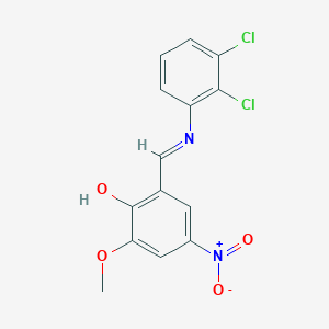 2-[(E)-[(2,3-Dichlorophenyl)imino]methyl]-6-methoxy-4-nitrophenol