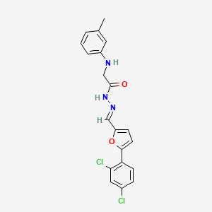 N'-[(E)-[5-(2,4-Dichlorophenyl)furan-2-YL]methylidene]-2-[(3-methylphenyl)amino]acetohydrazide