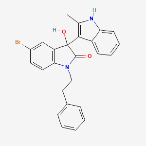 5'-bromo-3'-hydroxy-2-methyl-1'-(2-phenylethyl)-1',3'-dihydro-1H,2'H-3,3'-biindol-2'-one